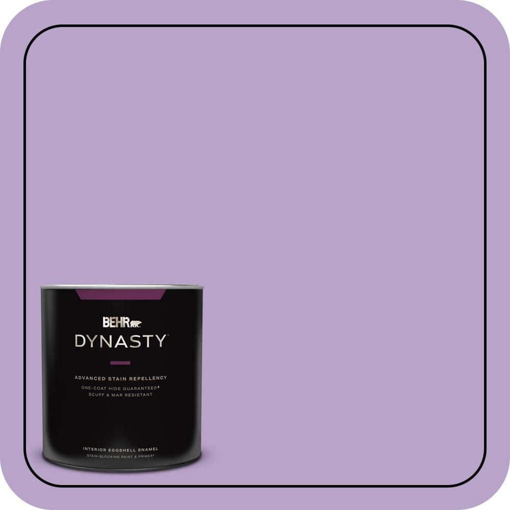 BEHR DYNASTY 1 qt. #650B-4 Violet Fields Eggshell Enamel Interior Stain-Blocking Paint and Primer