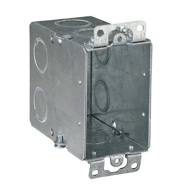 Steel City 1-Gang Old Work Metal Electrical Switch Box With Conduit Knockouts (CY12-25R) (2)