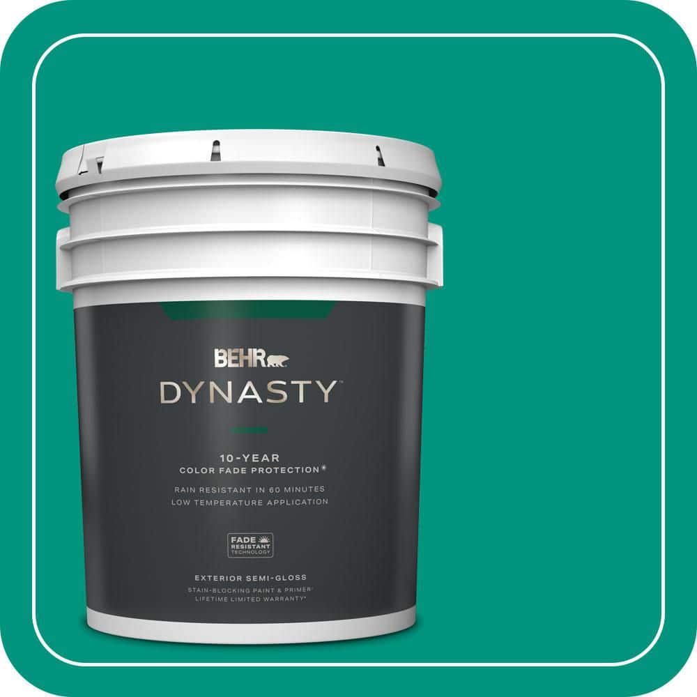 BEHR DYNASTY 5 gal. #S-G-480 Aqua Waters Semi-Gloss Exterior Stain-Blocking Paint & Primer