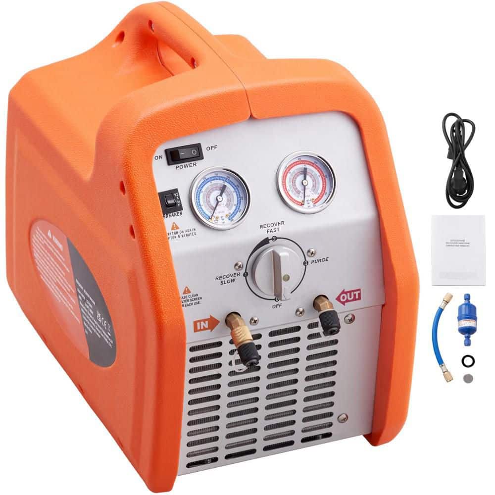 Unbranded 3/4HP Portable Refrigerant Recovery Machine, 120V HVAC Recycler with High Pressure Protection for Car AC (1)