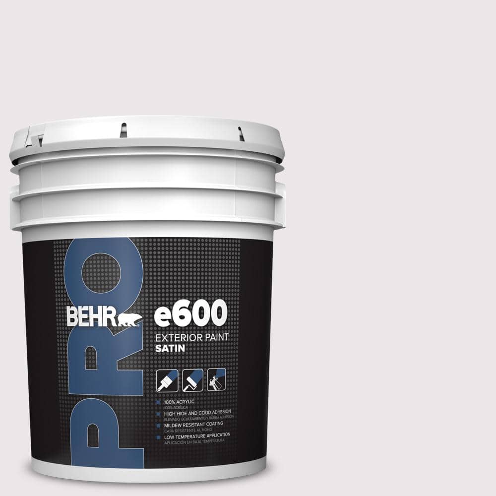 BEHR PRO 5 gal. #PR-W03 Melodic White Satin Exterior Paint (1)