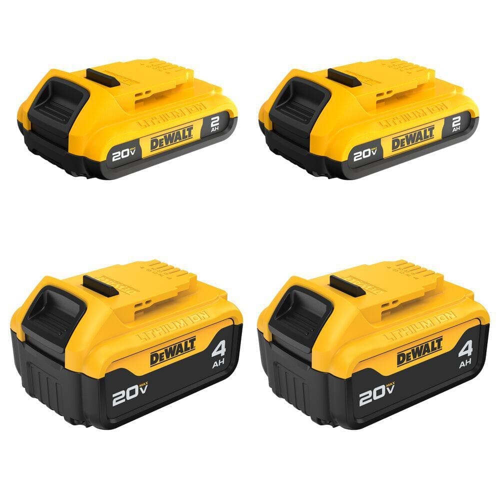 DEWALT 20V MAX Lithium-Ion 2.0Ah Battery (2 -Pack) and 20V MAX Lithium-Ion 4.0Ah Battery (2 -Pack) (1)