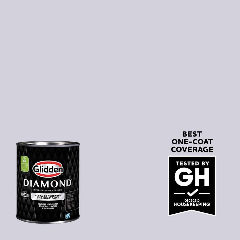 Glidden Diamond 1 qt. PPG1173-3 Frosted Lilac Flat Interior Paint with Primer