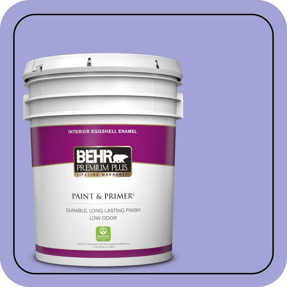 BEHR PREMIUM PLUS 5 gal. #P550-4 Water Hyacinth Eggshell Enamel Low Odor Interior Paint & Primer