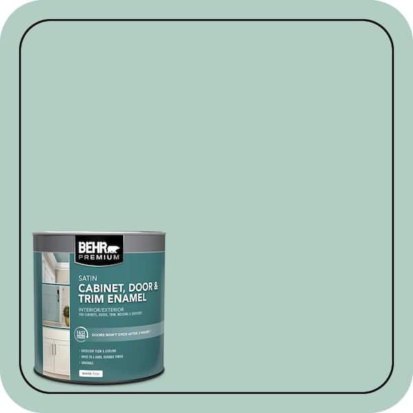 BEHR PREMIUM 1 qt. #M430-3 Wintergreen Dream Satin Enamel Interior/Exterior Cabinet, Door & Trim Paint (2)