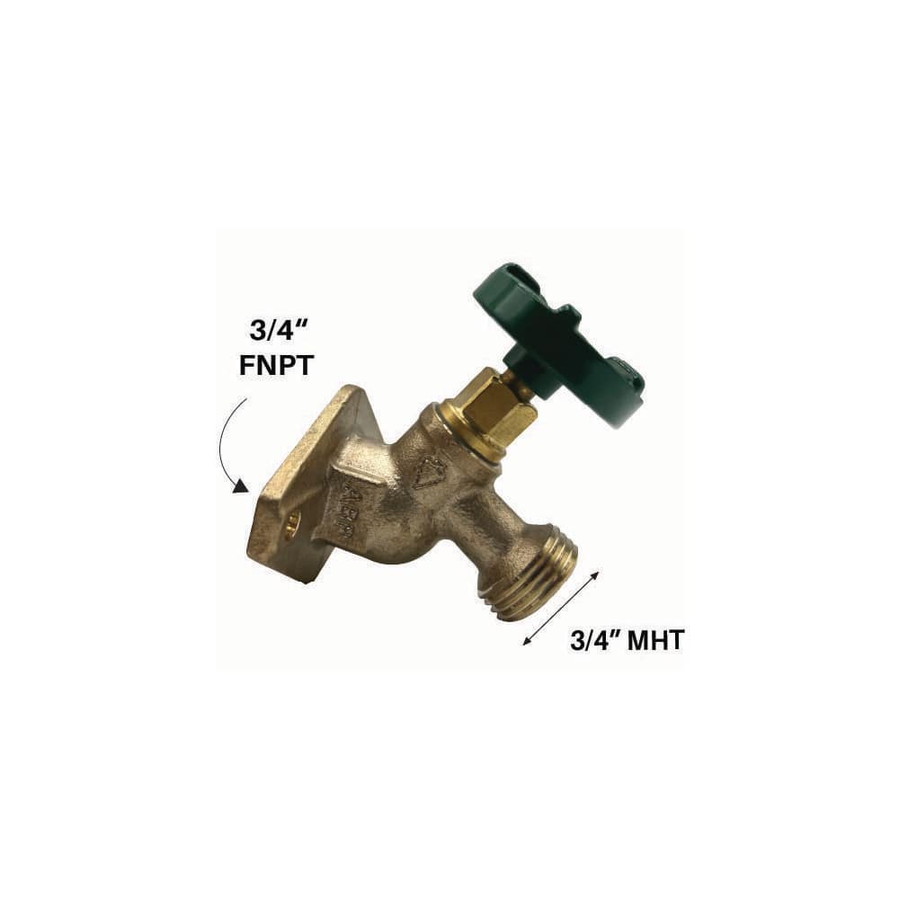 Arrowhead Brass 3/4 in. FIP x 3/4 in. MHT HEAVY DUTY Multi-Turn No-Kink XL Flange Sillcock (3)