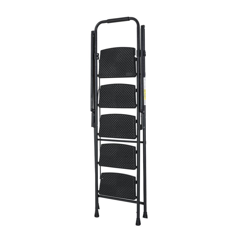Kahomvis 5-Step Steel Lightweight Step Stool (12 ft. Reach Height), 500 lb. Load Capacity Type IAA Duty Rating (2)