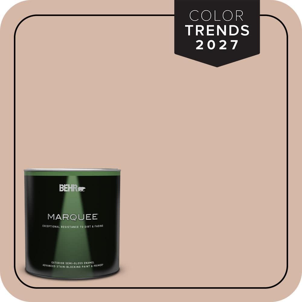 BEHR MARQUEE 1 qt. #S190-3 Sedona Pink Semi-Gloss Enamel Exterior Paint & Primer