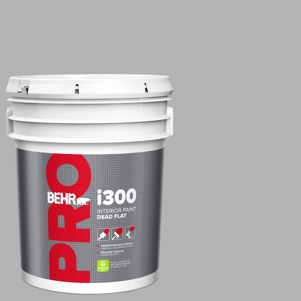 BEHR PRO 5 Gal. #PPU26-08 Silverstone Dead Flat Interior Paint