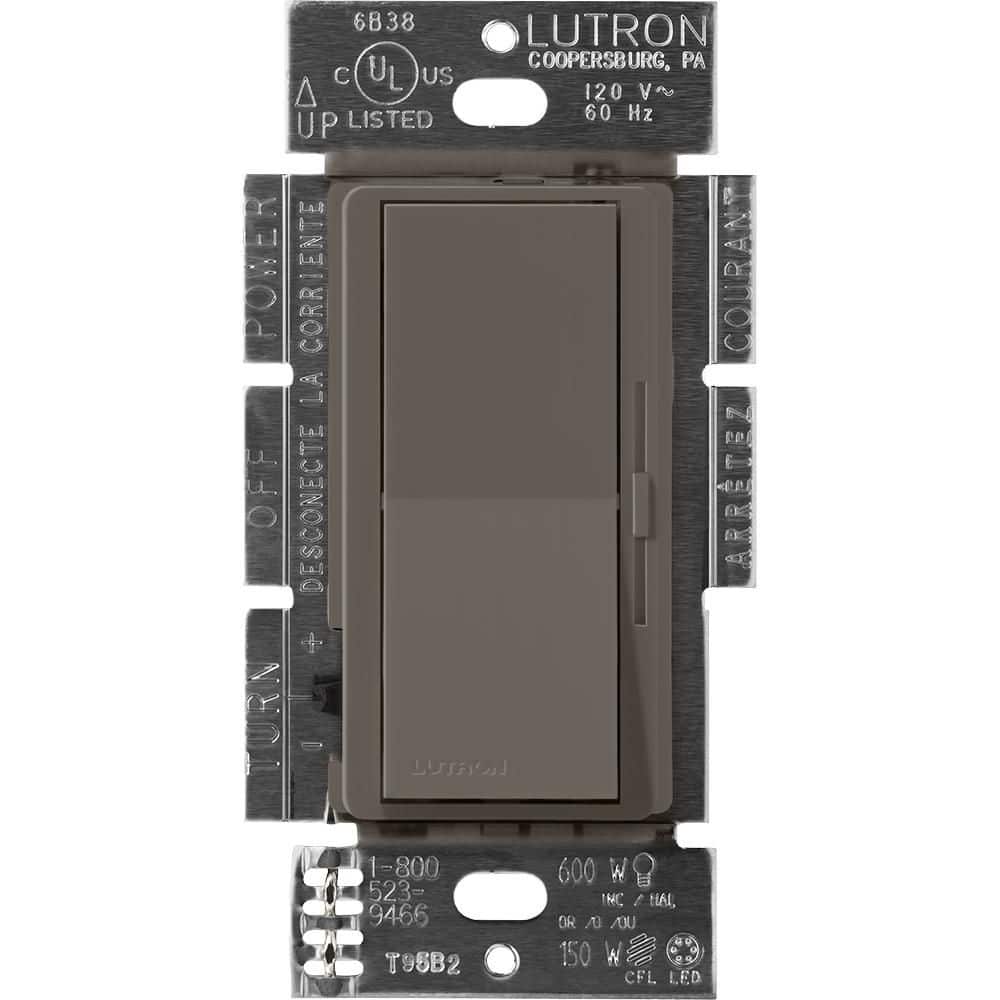 Lutron Beige Diva Dimmer Switch for Magnetic Low Voltage, 800-Watt, Single-Pole/3-Way, Truffle (DVSCLV-103P-TF) (1)