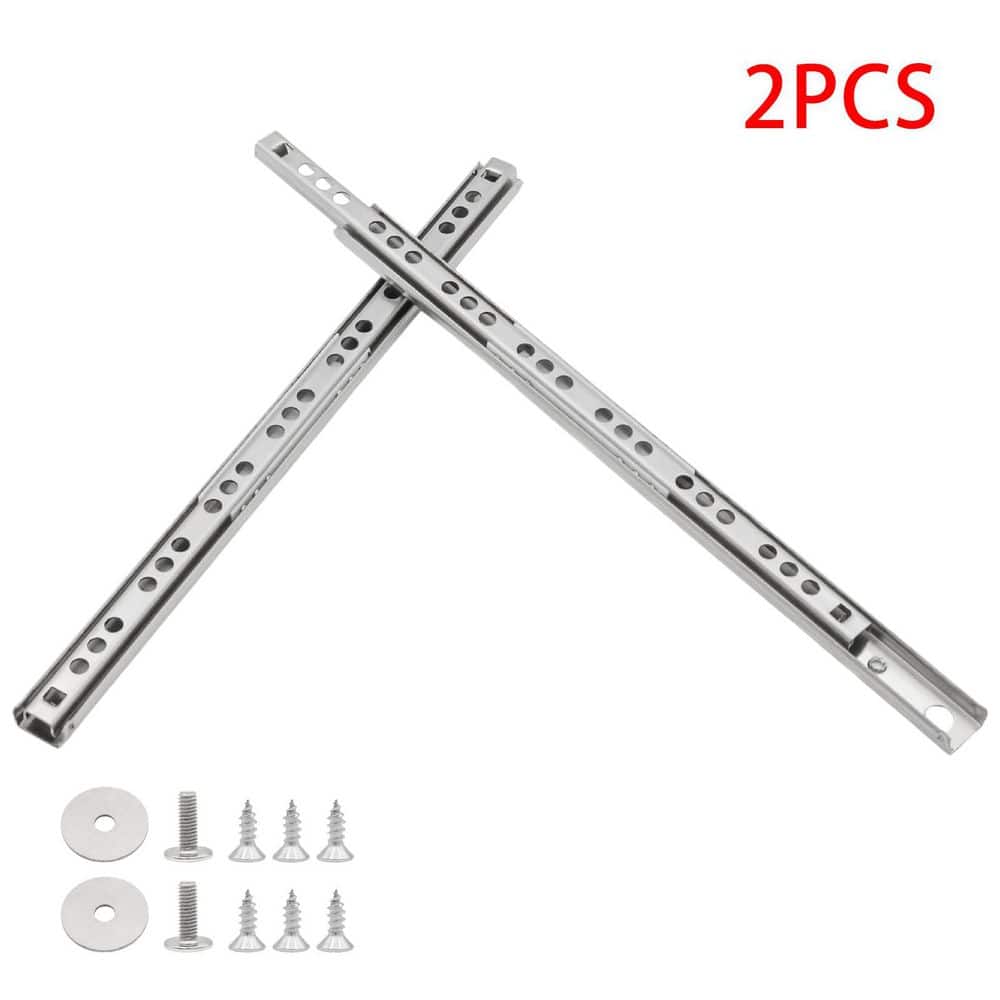 LAIFUCAM Stainless Steel 9.69 in. Silver Undermount Soft-Close Heavy Duty Ball Bearing Drawer Slides 2pcs (3)
