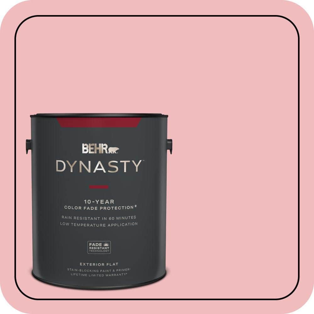 BEHR DYNASTY 1 gal. #P160-2 Blush Rush Flat Exterior Stain-Blocking Paint & Primer