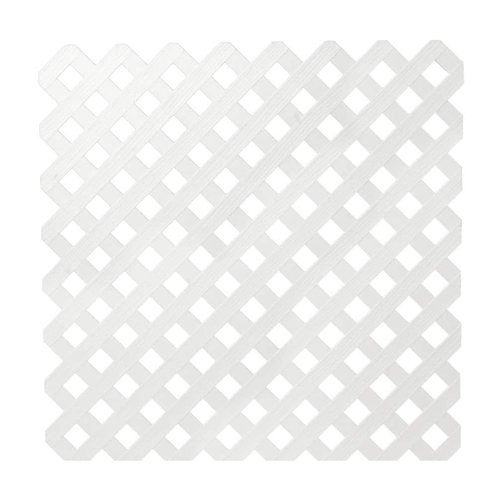 Veranda 4 ft. x 8 ft. White Diamond 1.107 in. Privacy Vinyl Lattice Panel