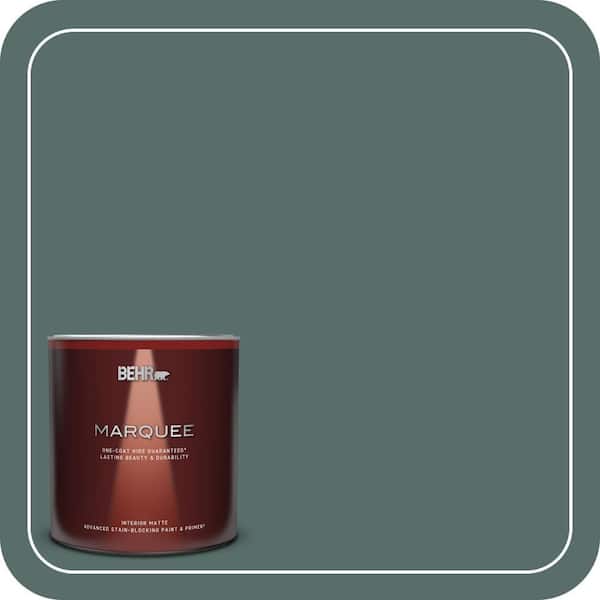 BEHR MARQUEE 1 qt. #N430-6 Meteorological One-Coat Hide Matte Interior Paint & Primer (2)
