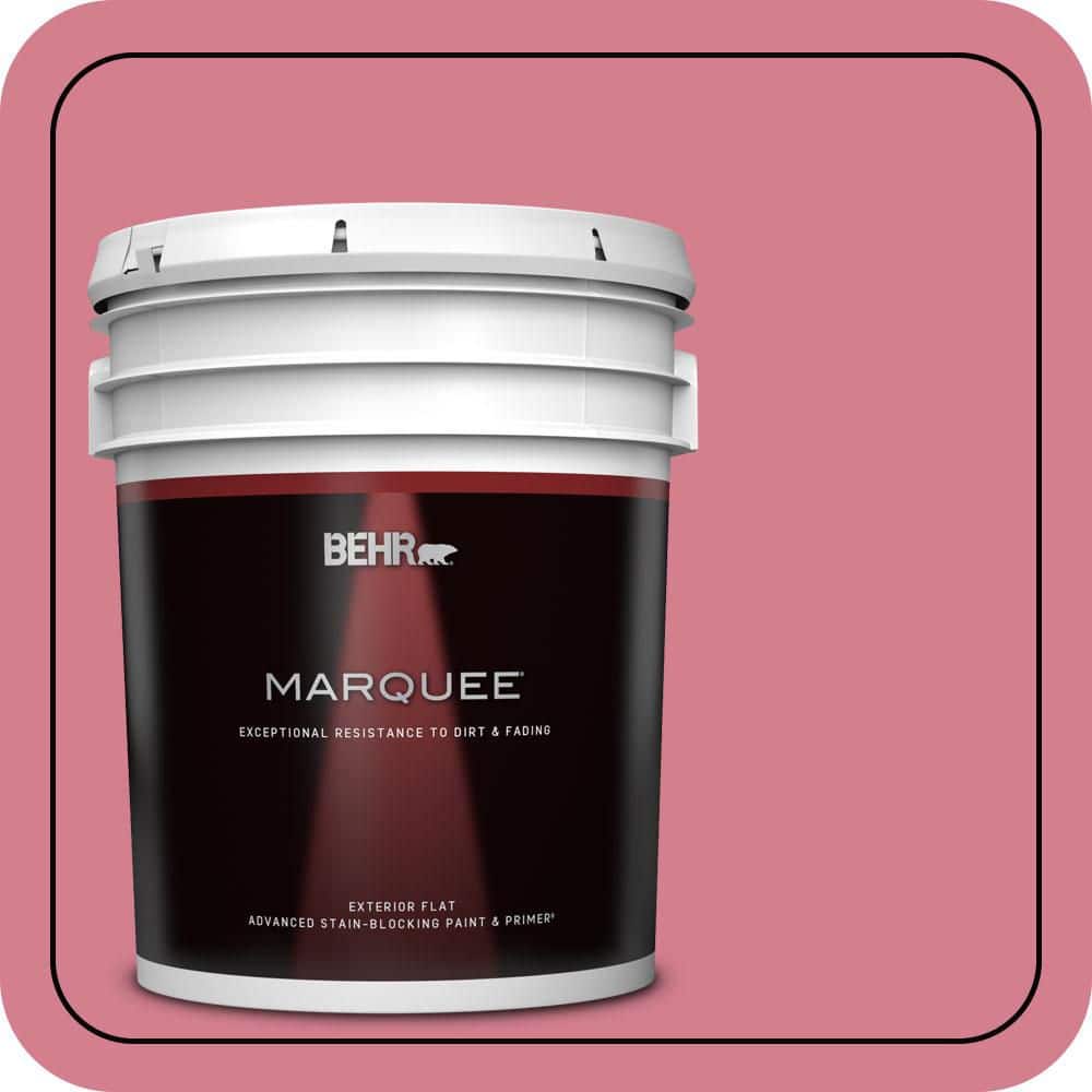 BEHR MARQUEE 5 gal. #P140-4 I Pink I Can Flat Exterior Paint & Primer