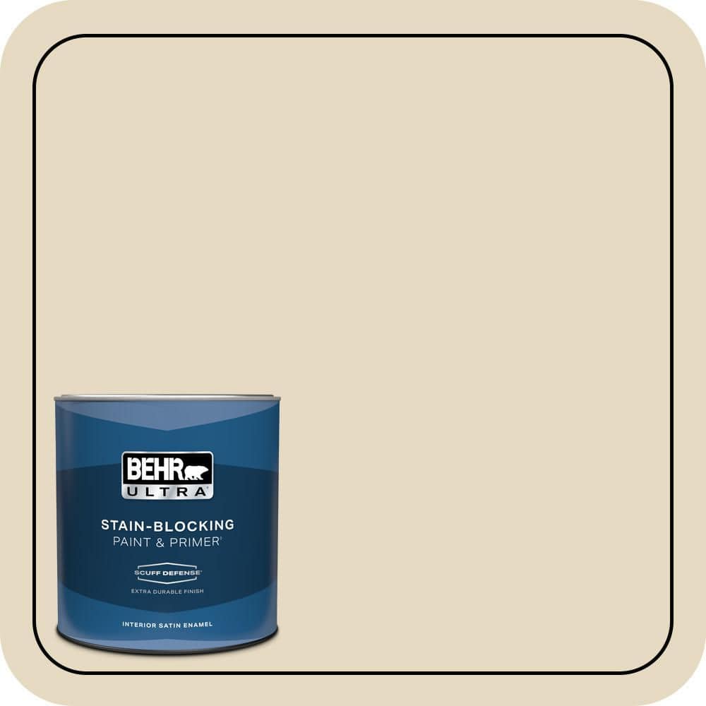 BEHR ULTRA 1 qt. #MQ2-31 Scribe Extra Durable Satin Enamel Interior Paint & Primer