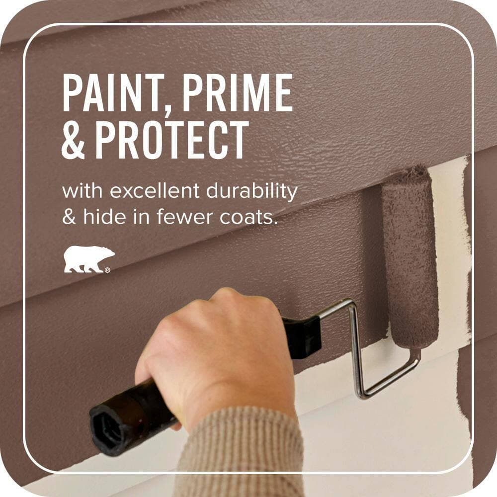 BEHR ULTRA 1 qt. #PMD-108 Double Chocolate Satin Enamel Exterior Paint & Primer (3)
