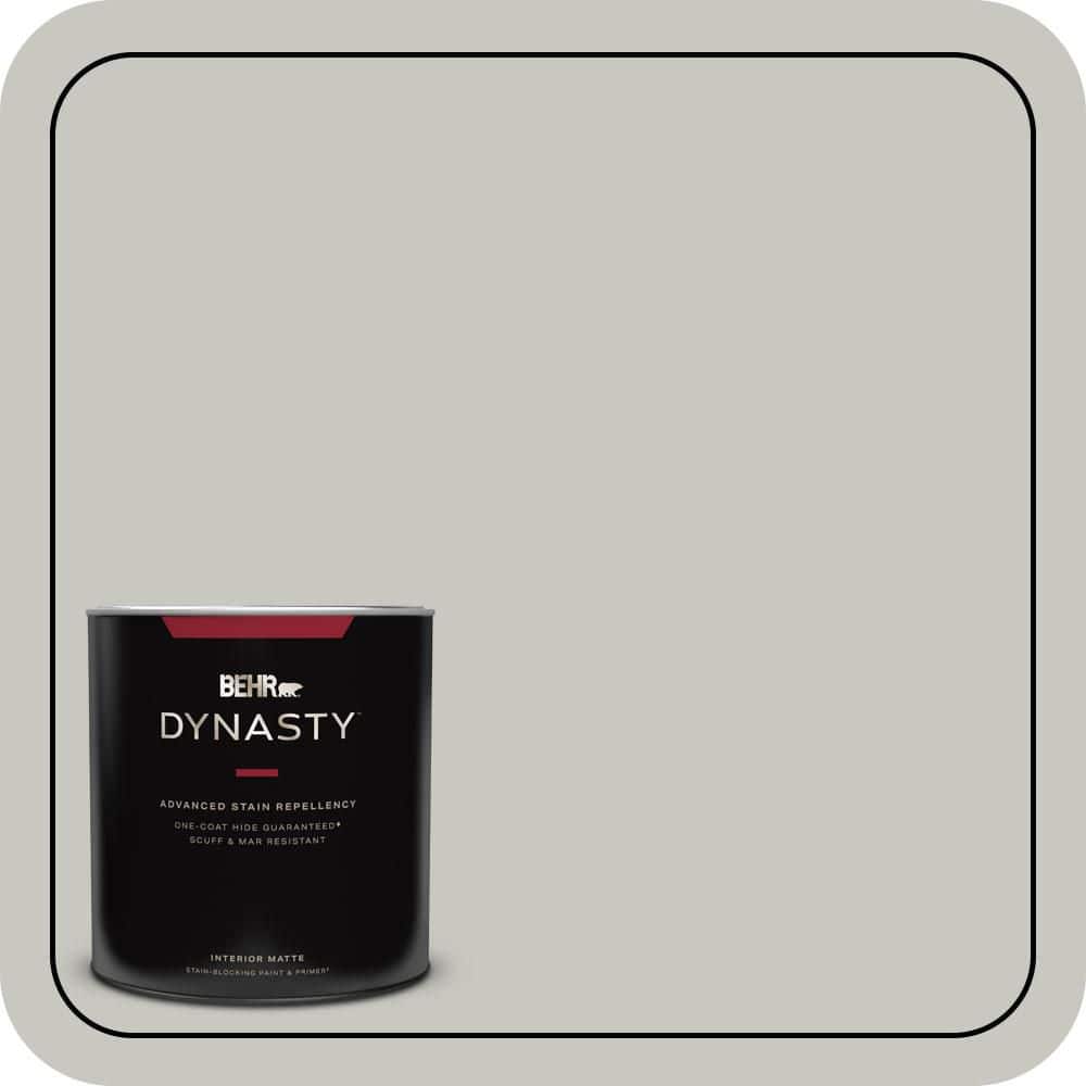 BEHR DYNASTY 1 qt. #N360-2 Silver Marlin Matte Interior Stain-Blocking Paint & Primer