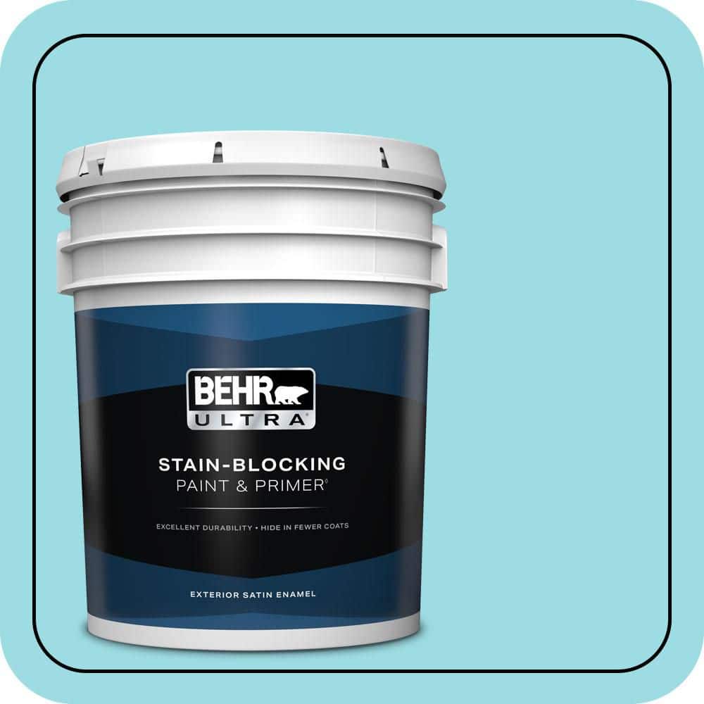 BEHR ULTRA 5 gal. #P470-2 Serene Thought Satin Enamel Exterior Paint & Primer