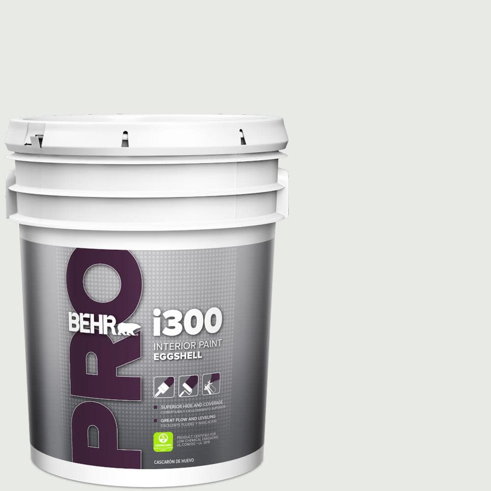 BEHR PRO 5 gal. #BL-W08 Frothy Surf Eggshell Interior Paint