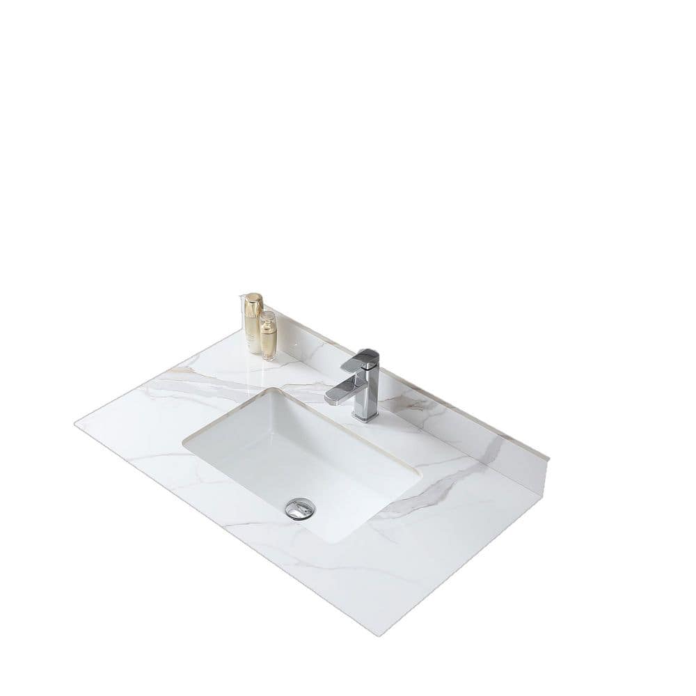 Boosicavelly 37 in. undermount Sink Basin Ceramic Bathroom Sink in White (1)