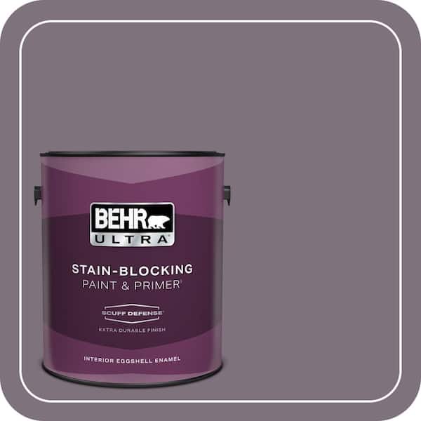 BEHR ULTRA 1 gal. #N100-5 Plush Velvet Extra Durable Eggshell Enamel Interior Paint & Primer (2)