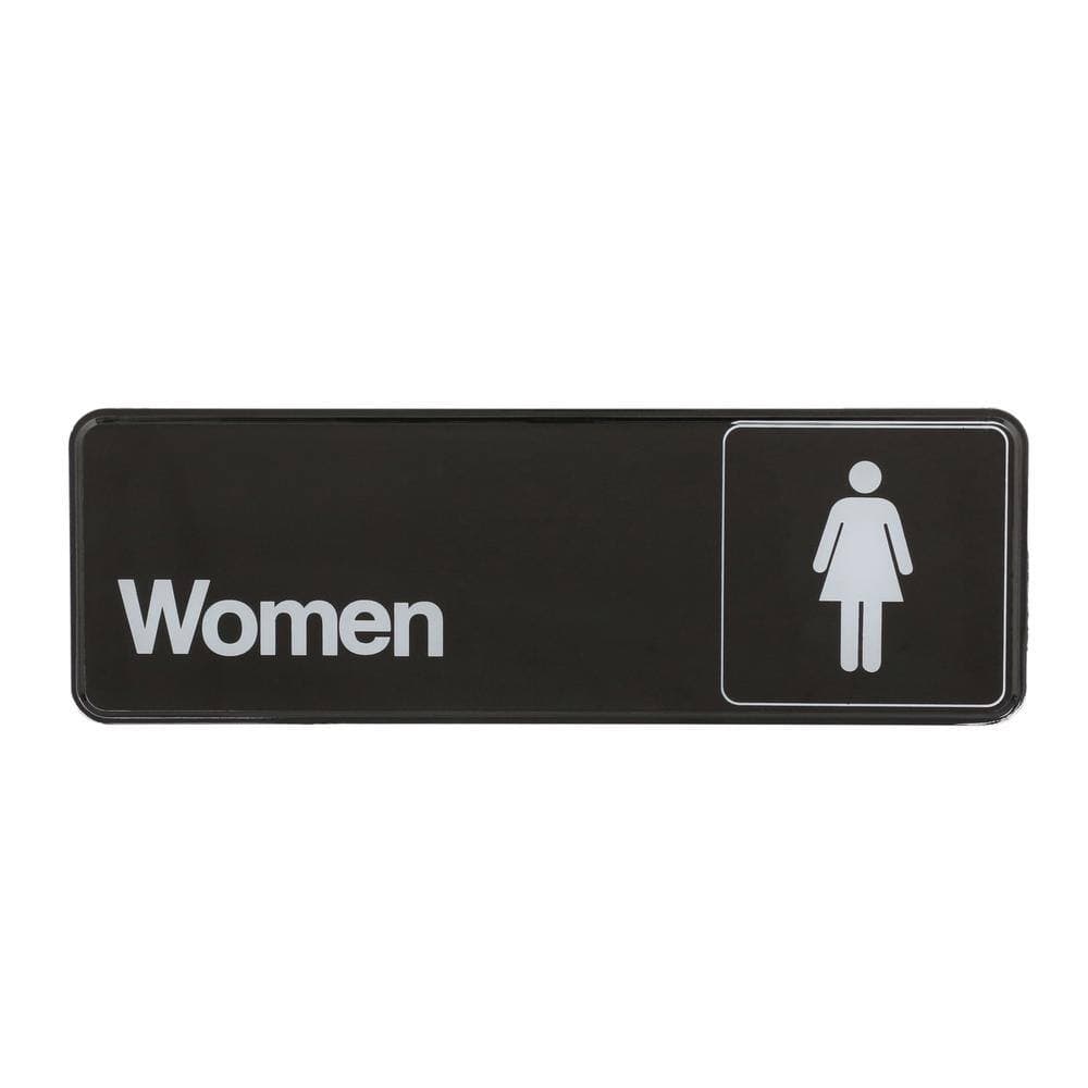 Everbilt 3 in. x 9 in. Plastic Women's Restroom Sign (2)