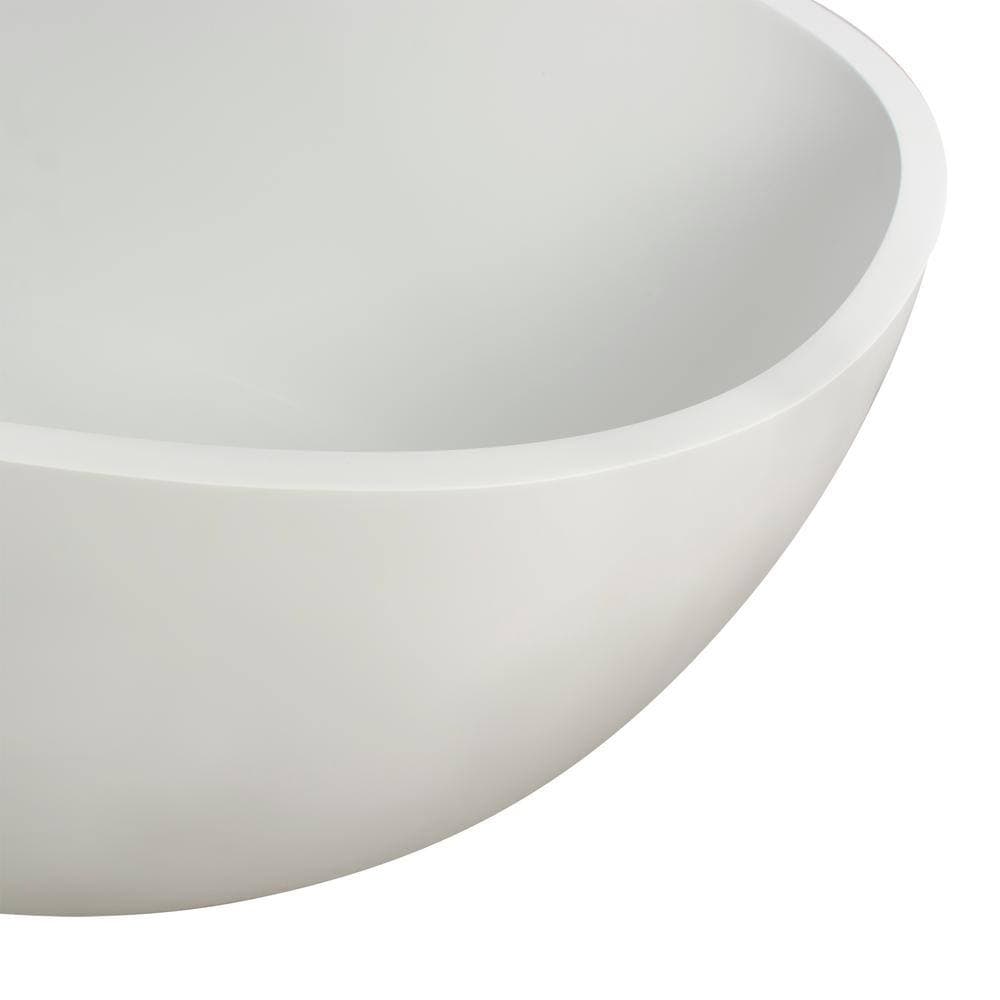 ANGELES HOME 65.2 in. x 29.7 in. Stone Resin Freestanding Solid Surface Soaking Bathtub in Matte White (3)