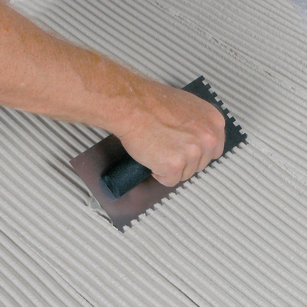 Anvil 9 in. x 4 in. Steel Blade Tile and Wood Notched Flooring Trowel (3)