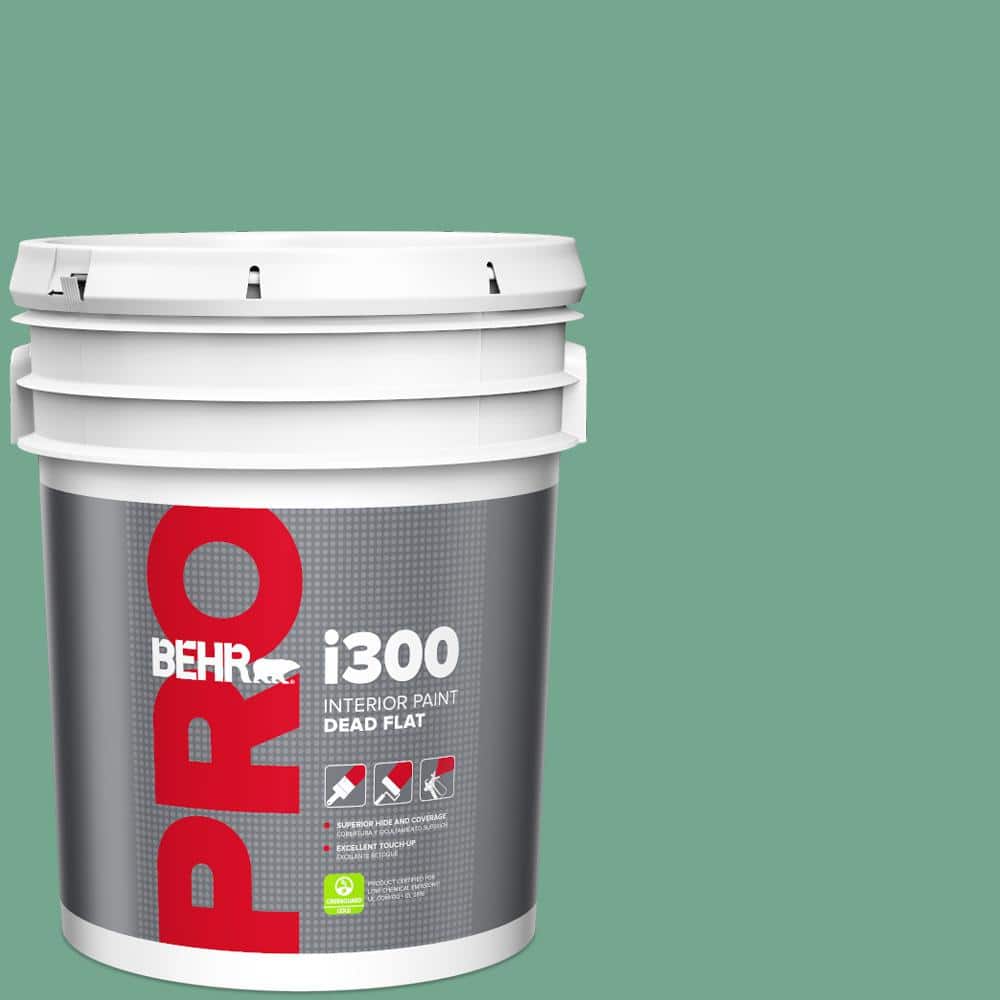 BEHR PRO 5 gal. #M420-5 Free Green Dead Flat Interior Paint