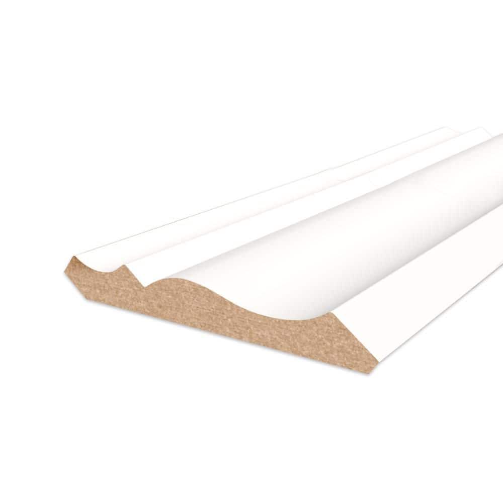 HOUSE OF FARA 1/2 in. D x 3-5/8 in. W x 96 in. L Primed MDF Crown Moulding (1)