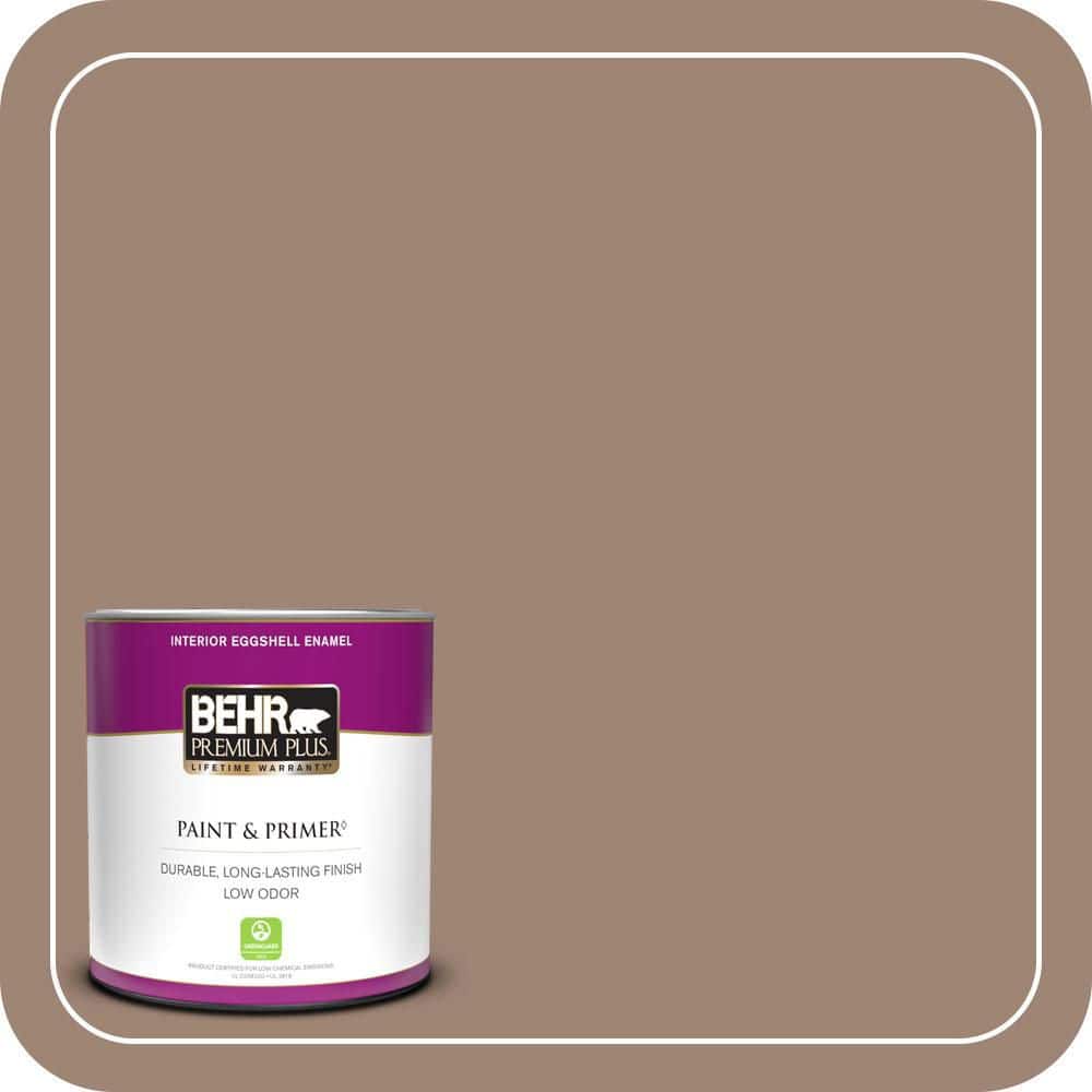 BEHR PREMIUM PLUS #760B-5 Blanket Brown Enamel Interior/Exterior Paint & Primer Color Sample