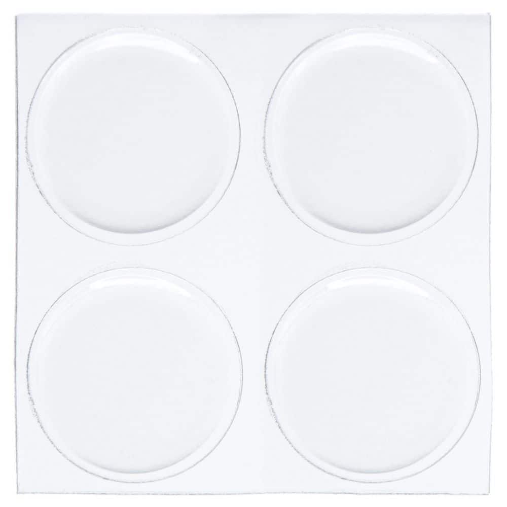 Everbilt 3/4 in. Clear Self-Adhesive Round Vinyl Bumper (16-Pack) (3)