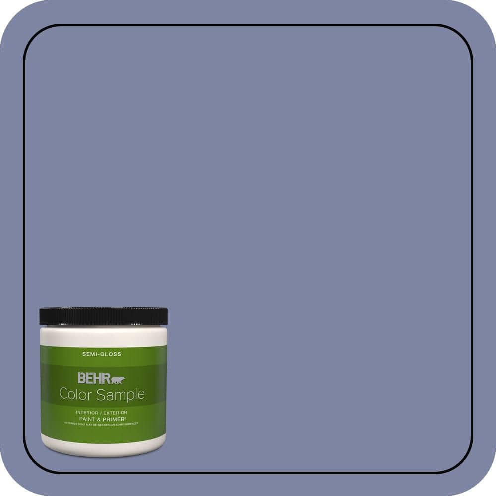 BEHR PREMIUM PLUS 8 oz. #S540-5 Velvet Curtain Semi-Gloss Interior/Exterior Paint & Primer Color Sample