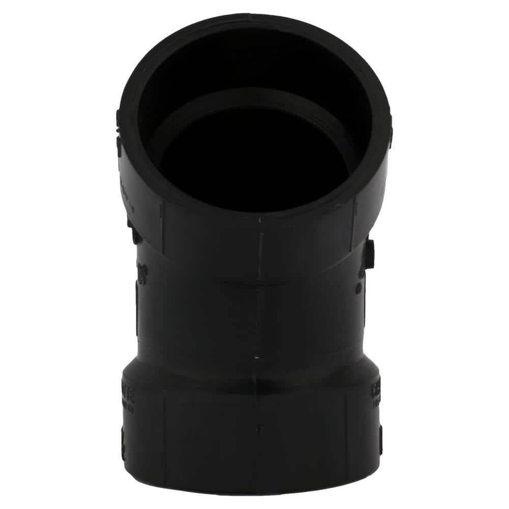 Charlotte Pipe 1-1/2 in. 1-1/2 in. Acrylonitrile Butadiene Styrene (ABS) 45-Degree Elbow Fitting (2)