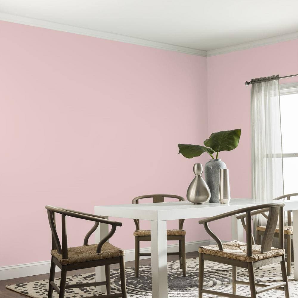 Glidden Diamond 1 gal. PPG1053-3 Powdered Petals Eggshell Interior Paint with Primer (4)
