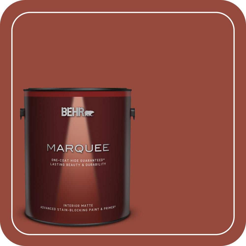 BEHR MARQUEE 1 gal. #MQ1-24 Smokin Hot One-Coat Hide Matte Interior Paint & Primer