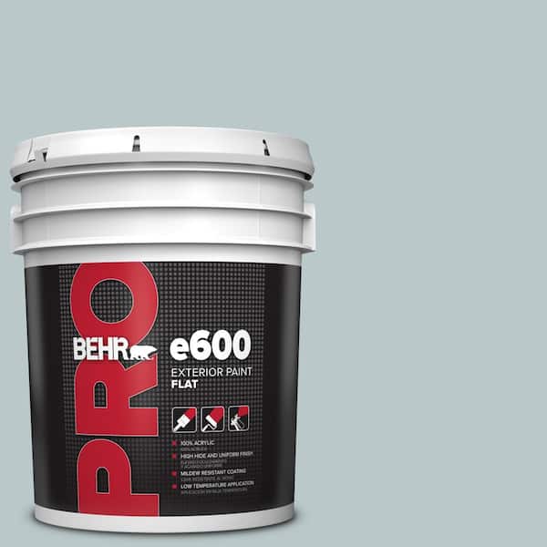 BEHR PRO 5 gal. #N470-2A Dusted Blue Flat Exterior Paint (2)