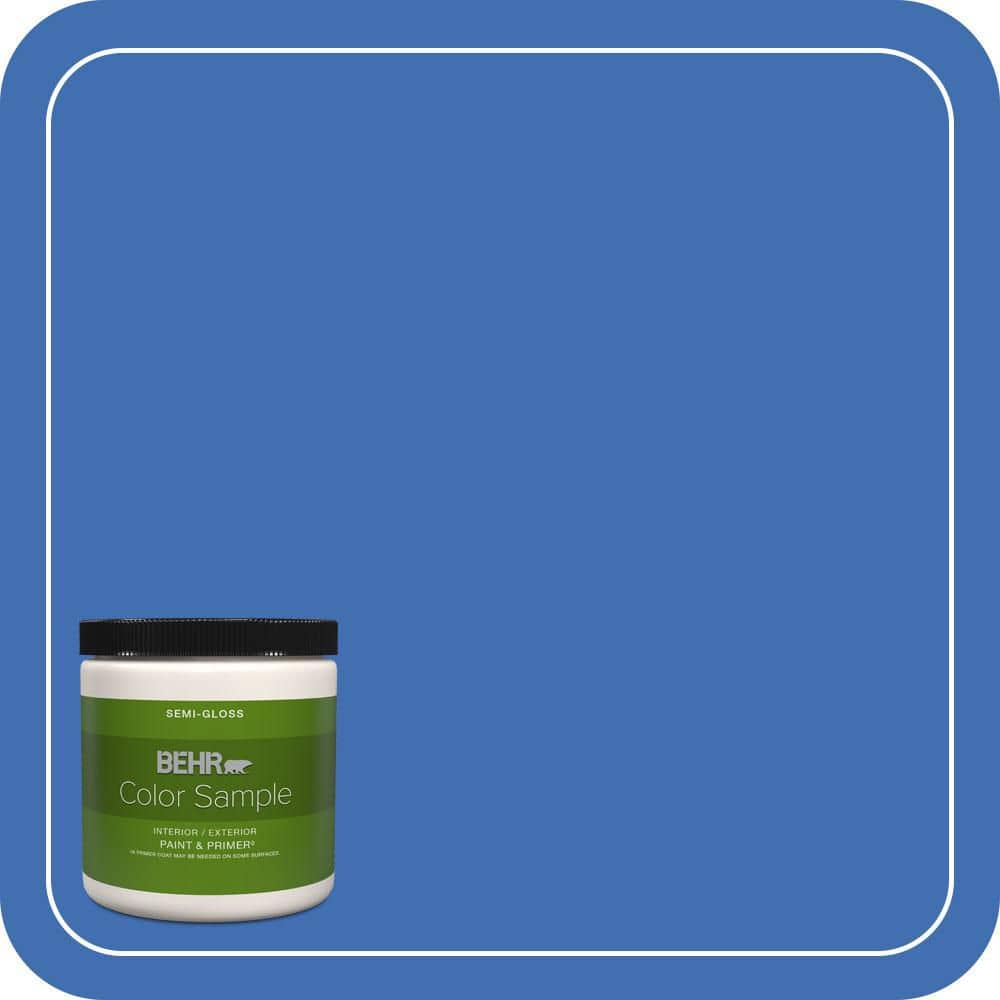 BEHR PREMIUM PLUS 8 oz. #T18-17 Wide Sky Semi-Gloss Interior/Exterior Paint & Primer Color Sample