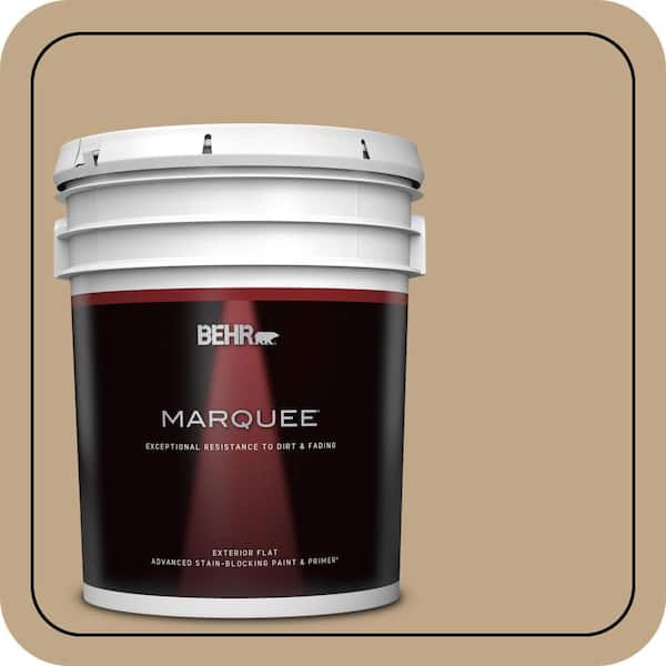 BEHR MARQUEE 5 gal. #T16-16 Symphony Gold Flat Exterior Paint & Primer (2)