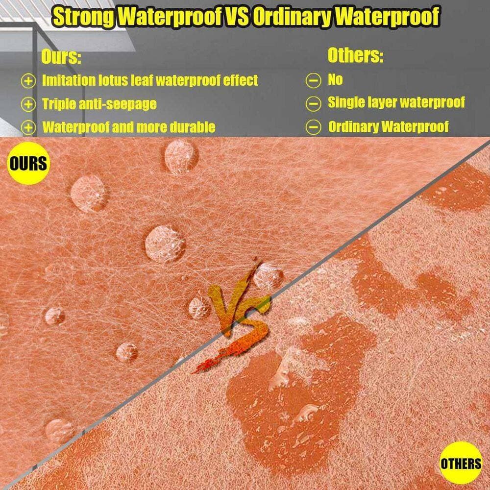 Unbranded Waterproof Membrane for Shower 108 sq. ft. Polyethylene Fabric Roll 19.7 mil Thickness Water Vapor Barrier (3)