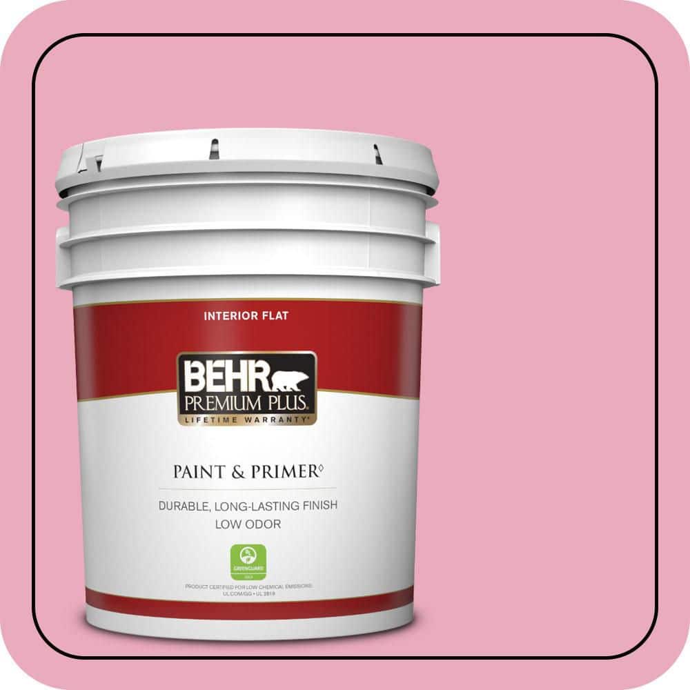 BEHR PREMIUM PLUS 5 gal. #T11-14 Kawaii Flat Low Odor Interior Paint & Primer
