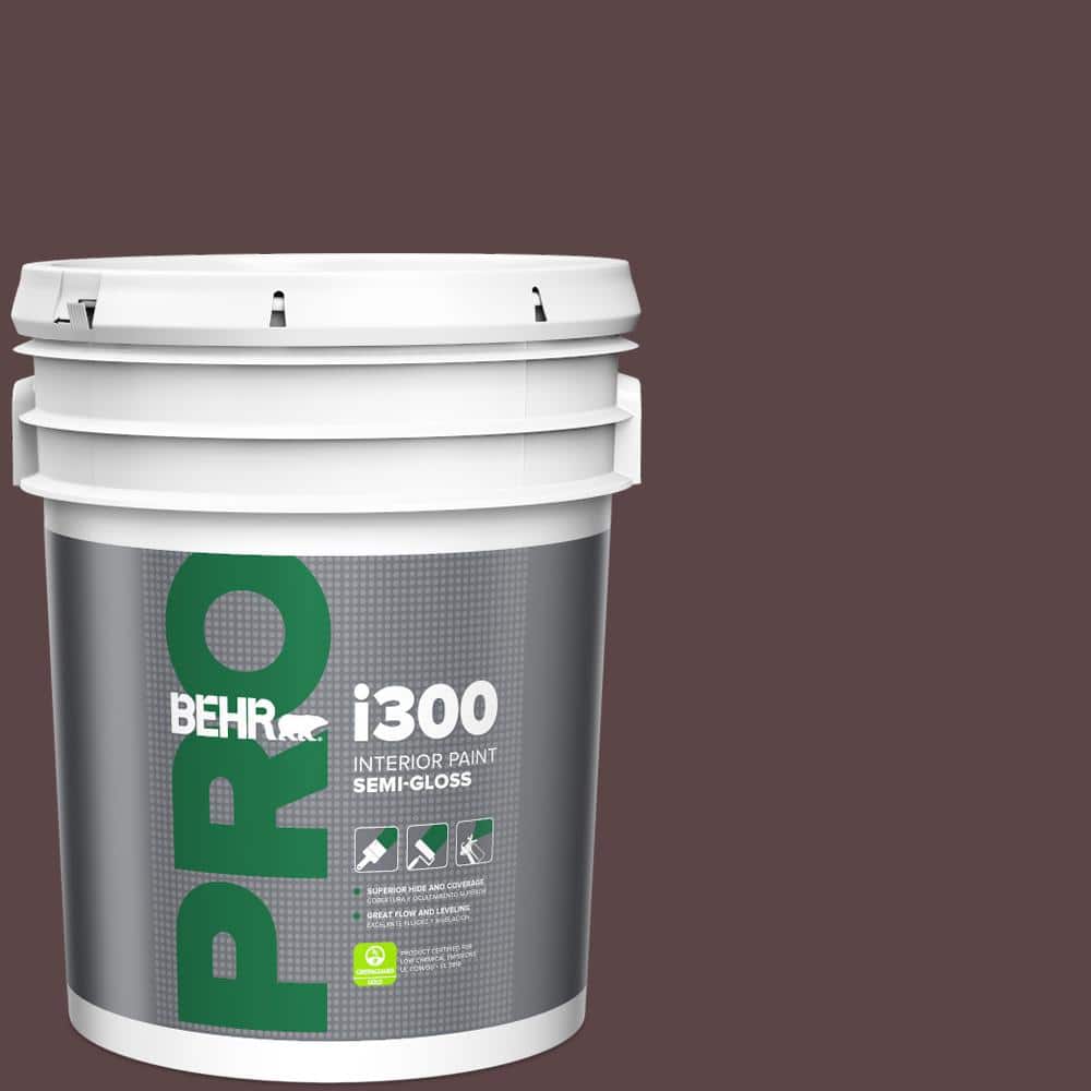 BEHR PRO 5 gal. #BNC-31 Mahogany Spice Semi-Gloss Interior Paint