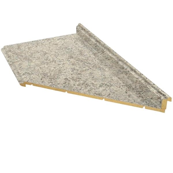 Hampton Bay 10ft. RH Miter Laminate Countertop in Textured Typhon Ice with Full Wrap Ogee Edge (2)