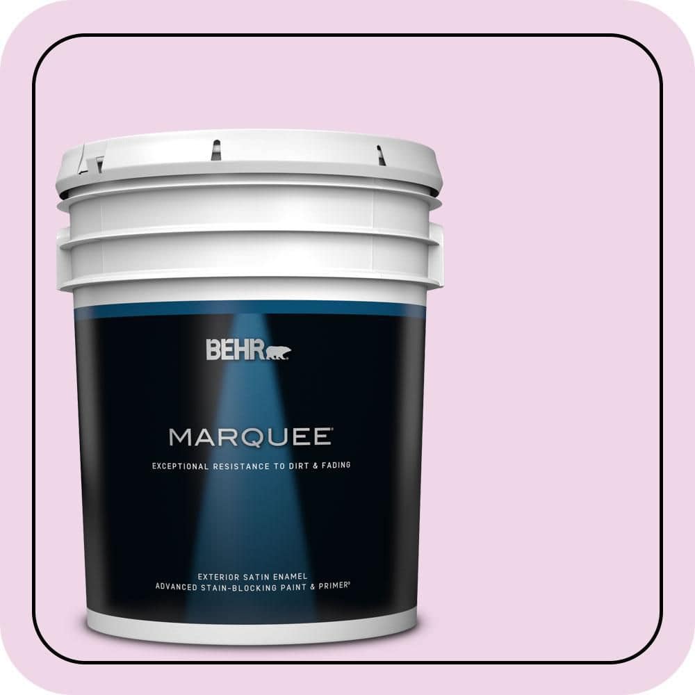 BEHR MARQUEE 5 gal. #P110-1 All Made Up Satin Enamel Exterior Paint & Primer