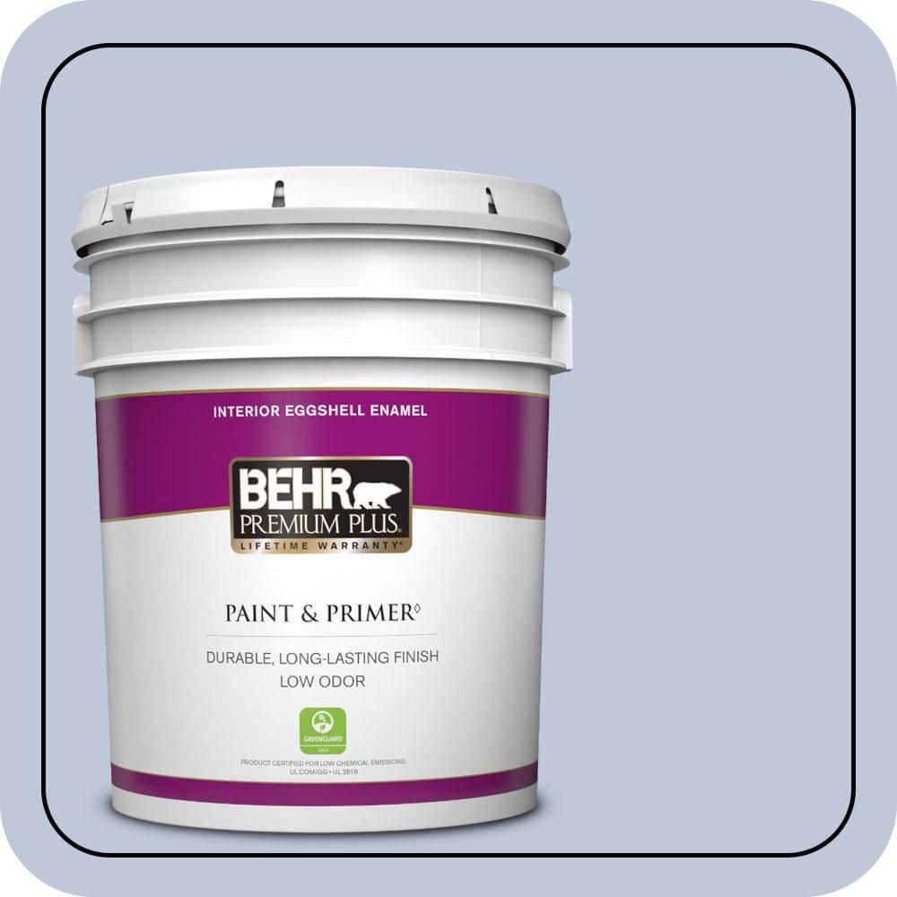 BEHR PREMIUM PLUS 5 gal. #MQ3-62 Dancing Mist Eggshell Enamel Low Odor Interior Paint & Primer