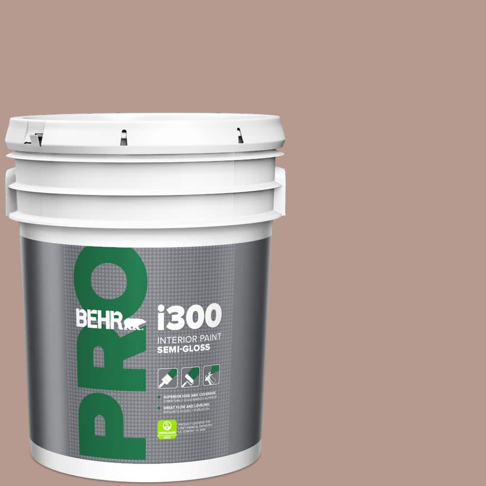 BEHR PRO 5 gal. #MQ1-55 Lite Cocoa Semi-Gloss Interior Paint