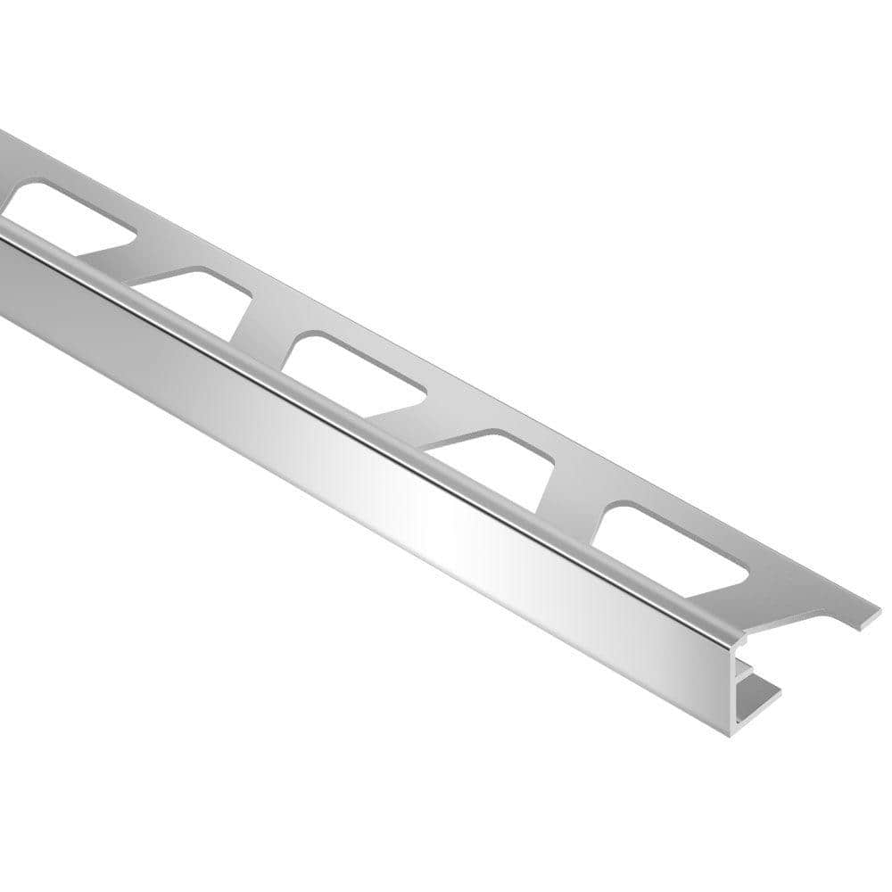 Schluter Schiene Polished Chrome Anodized Aluminum 1/2 in. x 8 ft. 2-1/2 in. Metal Tile Edging Trim (2)