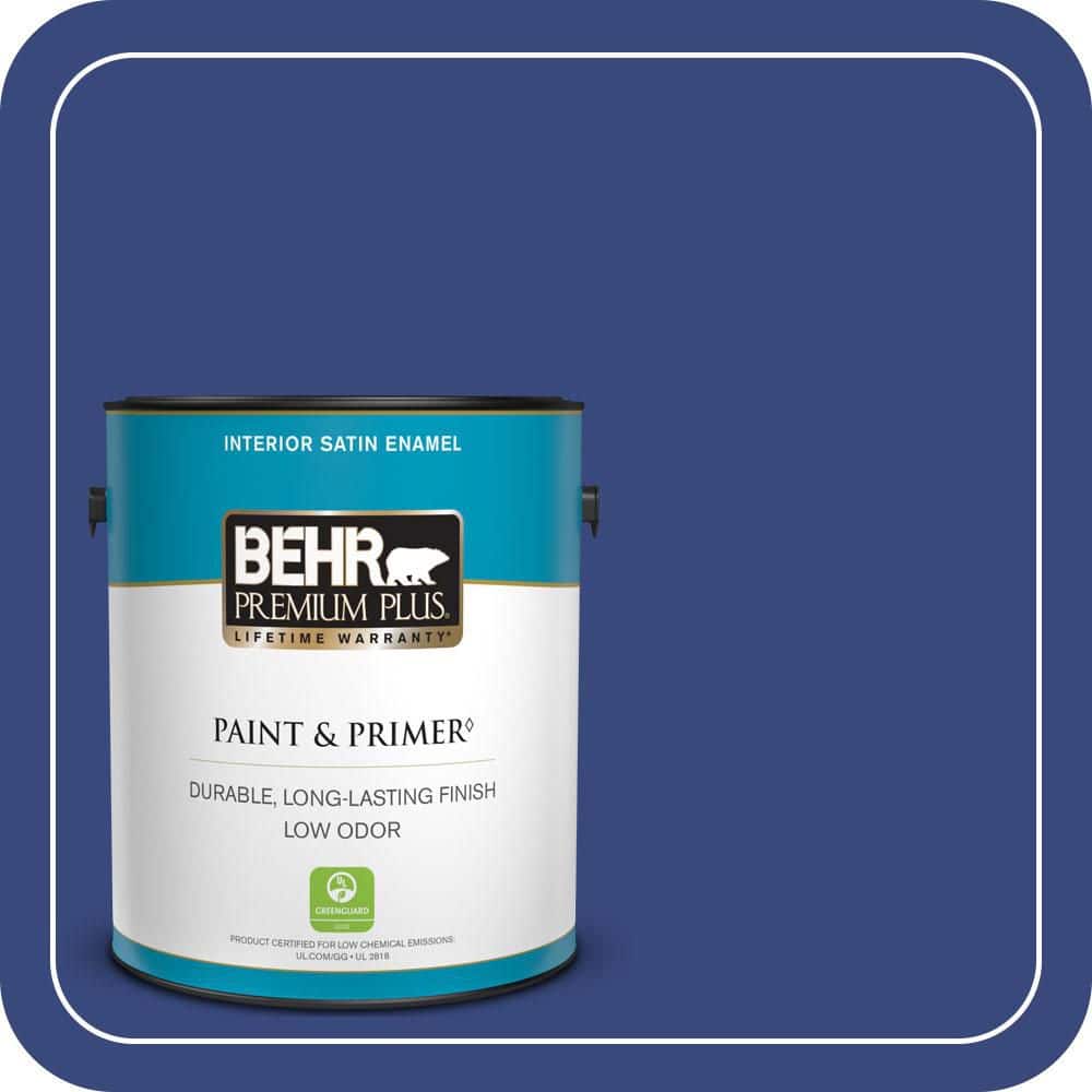 BEHR PREMIUM PLUS 1 gal. #MQ5-49 Expressionism Satin Enamel Low Odor Interior Paint & Primer