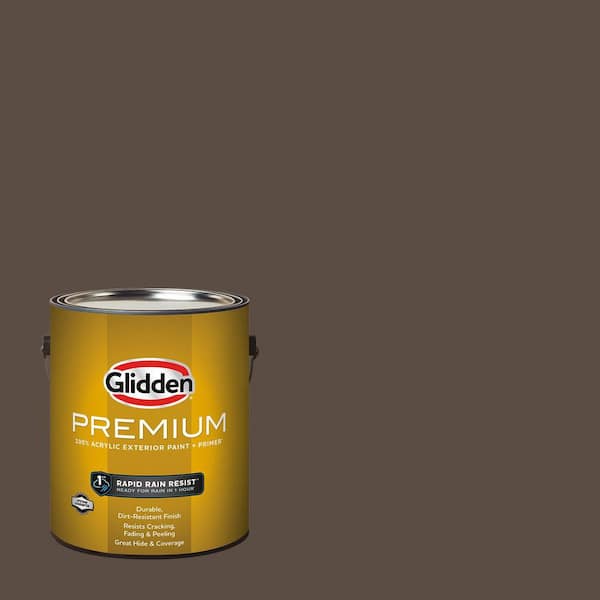 Glidden Premium 1 gal. PPG1018-7 Sarsaparilla Satin Exterior Latex Paint (2)